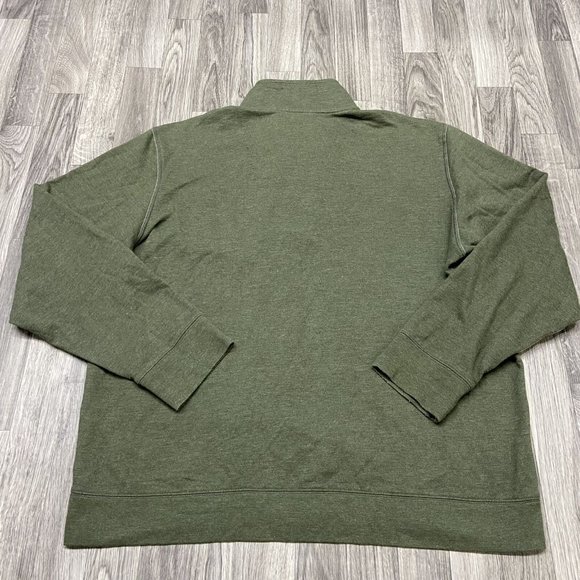 EDDIE BAUER 1/4 Zip Collared Green Pullover Knit Sweater Men's Size XL - Picture 2 of 8
